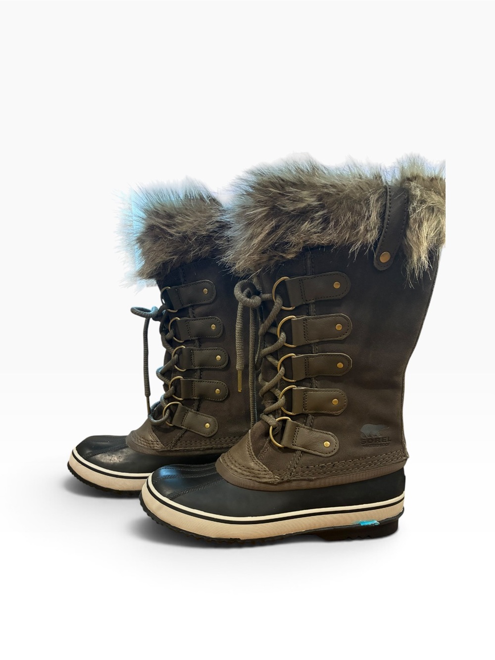 SOREL Joan of Arctic Winter Boots, Faux Fur Cuff and waterproof Rubber Shell